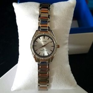 Silver Pulsar Watch with Swarovski Crystals